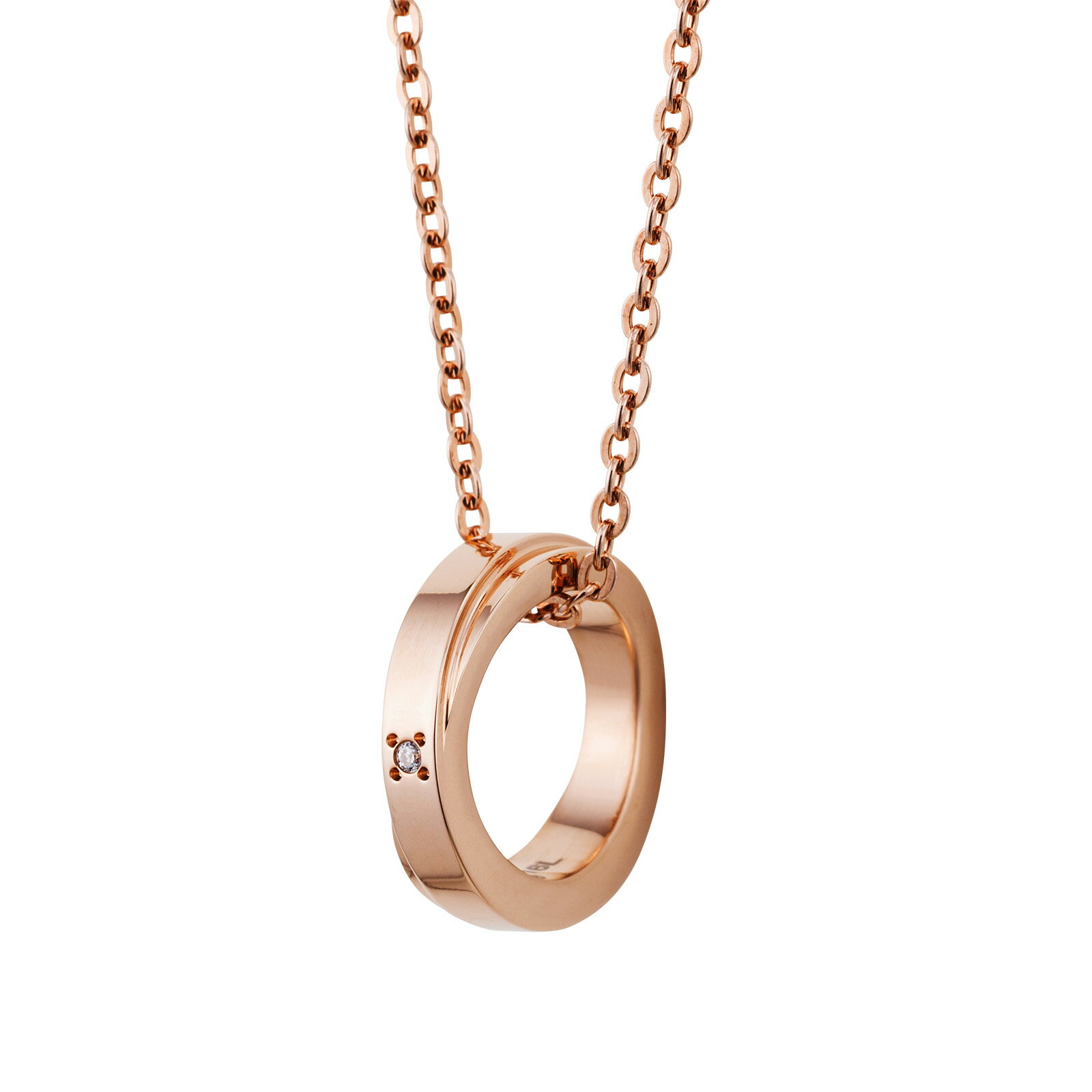 レディースネックレス ペンダント アレルギーフリー サージカルステンレス316L リング型 ベビーリング ..