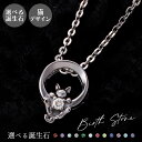 ネックレス シルバー925 サージカルステンレス316L 誕生石 アミュレット お守り 猫 ブラック WSPD856BK white clover カップル ク...