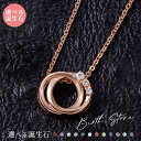 ネックレス シルバー925 サージカルステンレス316L 誕生石 アミュレット お守り キュービックジルコニア メビウス ダブルループ ピンク WSPD864P...