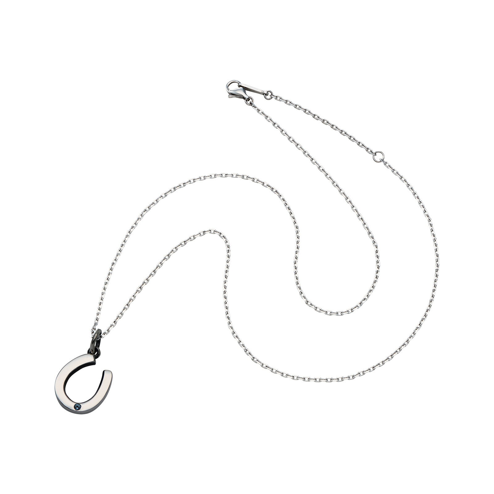 メンズネックレス シルバー925 サージカルステンレス316L 誕生石 いぶし 馬蹄 ホースシュー Ageha アミュレット お守り FUNKOUTS×white clover WAW-014P white clover ホワイトクローバー カップル 家族 友達 記念日 誕生日 プレゼント