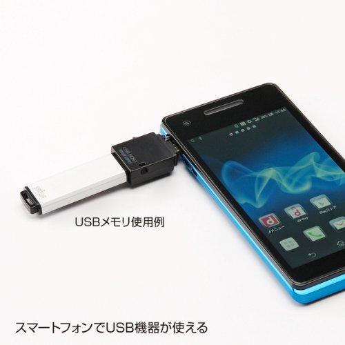 サンワサプライ(Sanwa Supply) USBホスト変換アダプタ(microUSB Bコネクタ オスーUSB Aコネクタ メス) スマホ・タブレット対応 AD-USB19BK