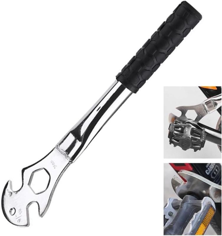 ペダルレンチ 自転車 ペダルトルクレンチ コッタレスクランク抜き 15mm標準ポート プロフェッショナル 工具 サイクリング用工具 ブラック 整備