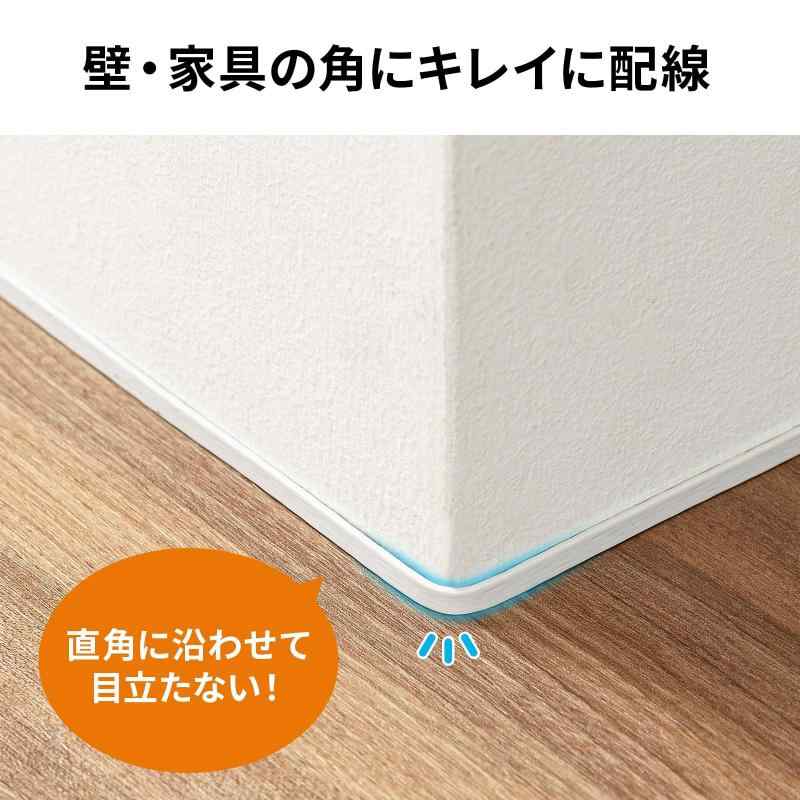 サンワサプライ LANケーブル CAT7 ウルトラフラット (10m) 10Gbps/600MHz ギガビット イーサネットケーブル ツメ折れ防止 RJ45コネクタ ホワイト KB-FLU7-10W