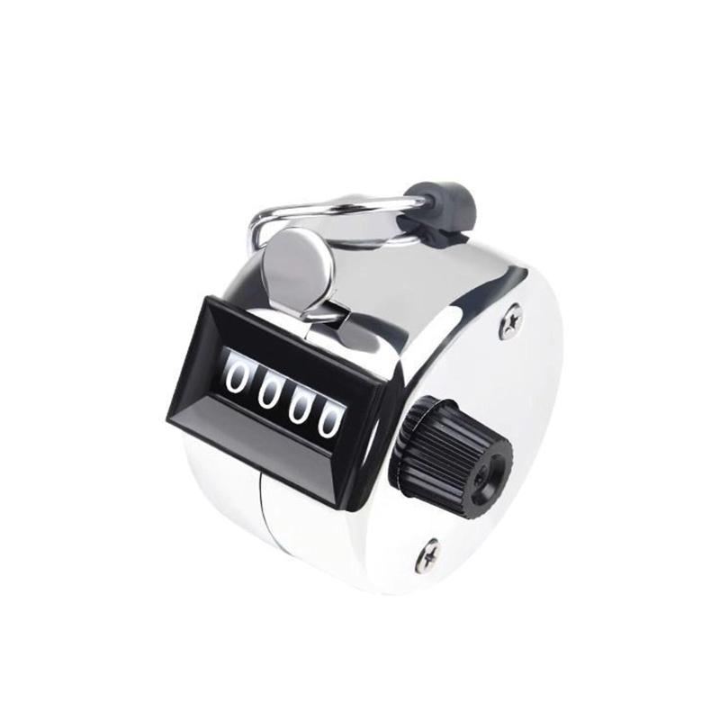 Mirhua カウンター 数取器 カウント 4桁の数字 0-9999 1個入 手持ち 計数器 シルバー 軽量 携帯便利 リセット可能