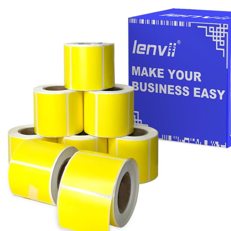 Rakuten - LENVII 40x30mm 感熱ラベルシール｜防水・耐油・高耐熱・防破れ仕様｜黒文字印刷｜8巻セット（250枚/巻）｜物流PDラベル/食品表示/QRコード対応｜梱包発送・収納整理に最適