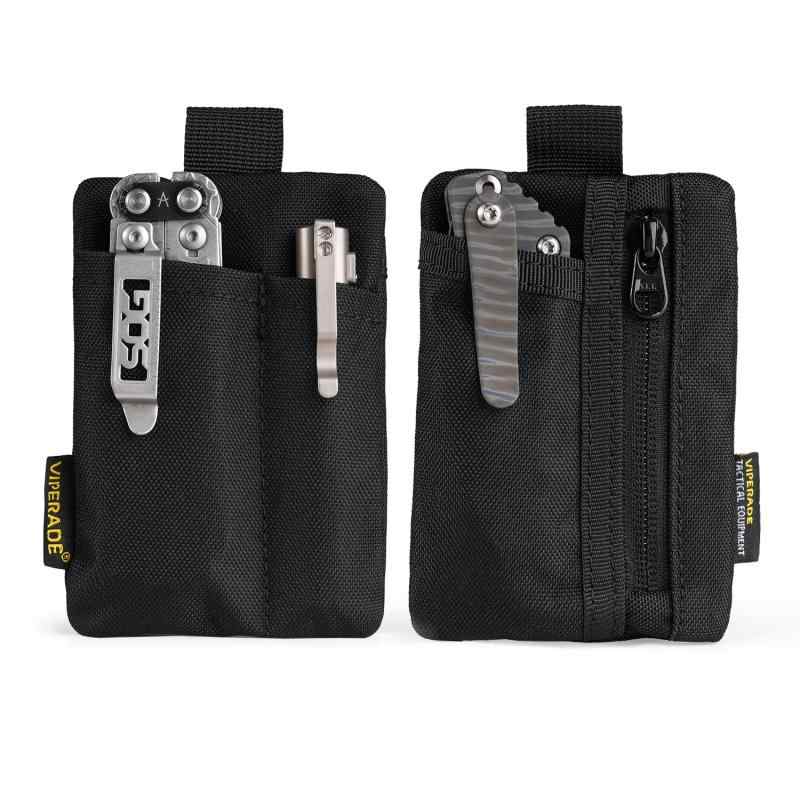 乐天商城 - VIPERADE VE29 EDC ポーチ、EDC ポケット スロット 3 つ付きポケット オーガナイザー、EDC ギア用ジッパー ポケット付き EDC ポケット ポーチ、毎日の持ち運び用 EDC ポケット オーガナイザー (黒)