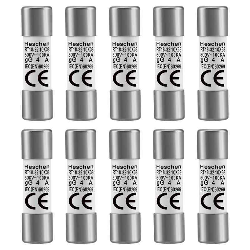 Rakuten - Heschen 円筒形セラミックチューブヒューズリンク RT18-32（RO15）10 * 38mm 4A 500V CE10個入り