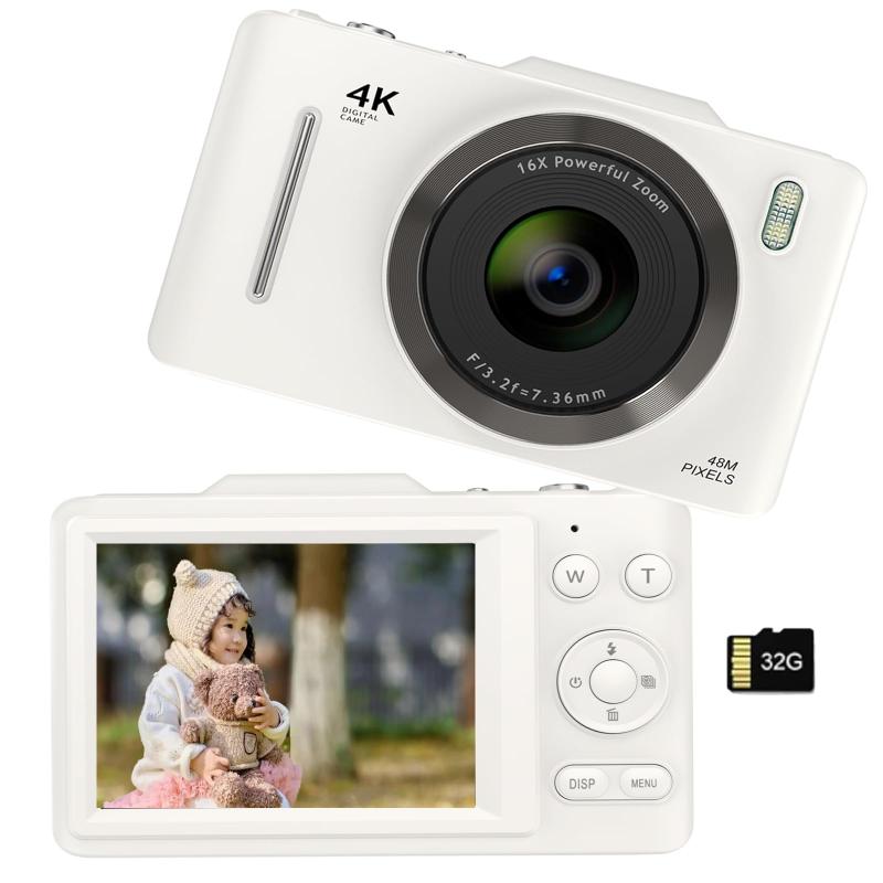 デジタルカメラ デジカメ 4K動画撮影 6800万画素 コンパクトオートフォーカス 近接撮影 3.0インチ大画面 16倍ズーム 手振れ補正 セルフタイマー 連写 ミニカメラ 軽量 学生 修学旅行 撮影初心