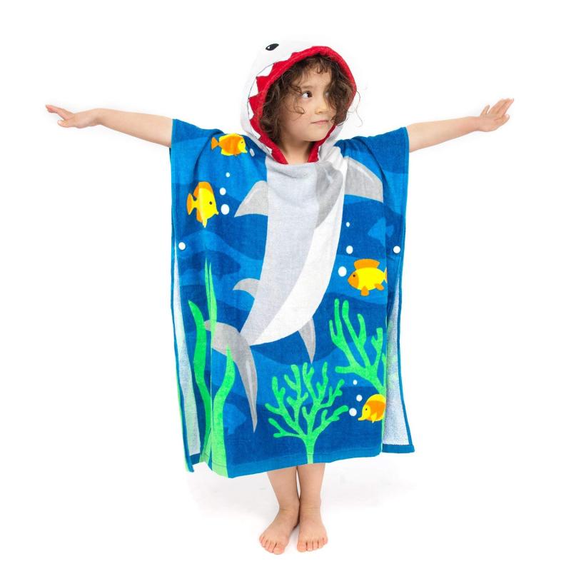 OTAKUMARKET バスローブ キッズ ベビー 子供 バスポンチョ フード付き バスタオル ビーチタオル プールタオル 赤ちゃん 男の子 女の子 綿100% タオル 水遊び お風呂 出産祝い ギフト プレゼント