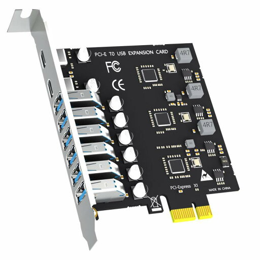 GLOTRENDS U6A2C 8ポート(2 Type-C+ 6 x Type-A) USB 3.0 5Gbps PCle 拡張カード、Intel、AMD、ARMプラットフォーム用、WindowsおよびLinuxと互換性あり(Mac OS非サポート) GLOTRENDS U6A2C 8ポート(2 Type-C+ 6 x Type-A) USB 3.0 5Gbps PCle 拡張カード、Intel、AMD、ARMプラットフォーム用、WindowsおよびLinuxと互換性あり(Mac OS非サポート)
