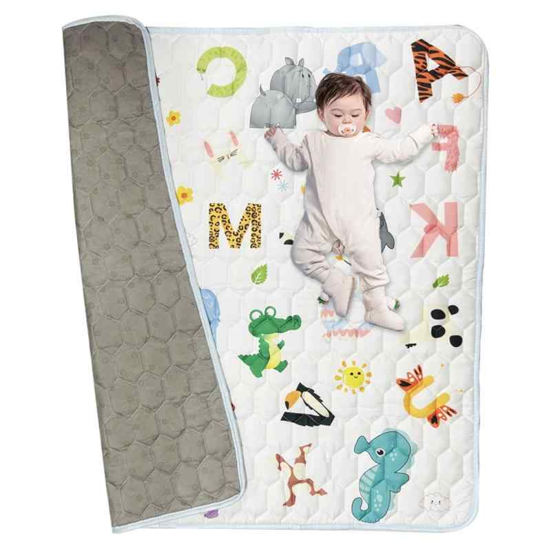 Fairy Baby プレイマット 赤ちゃん ベビーマット 127×127×1.5cm クッションマット フロアマット 綿 洗える 厚手 滑り止め 防音 子供マット キッズ 遊びマット 可愛い 衝撃緩和 床暖房対応 出産祝