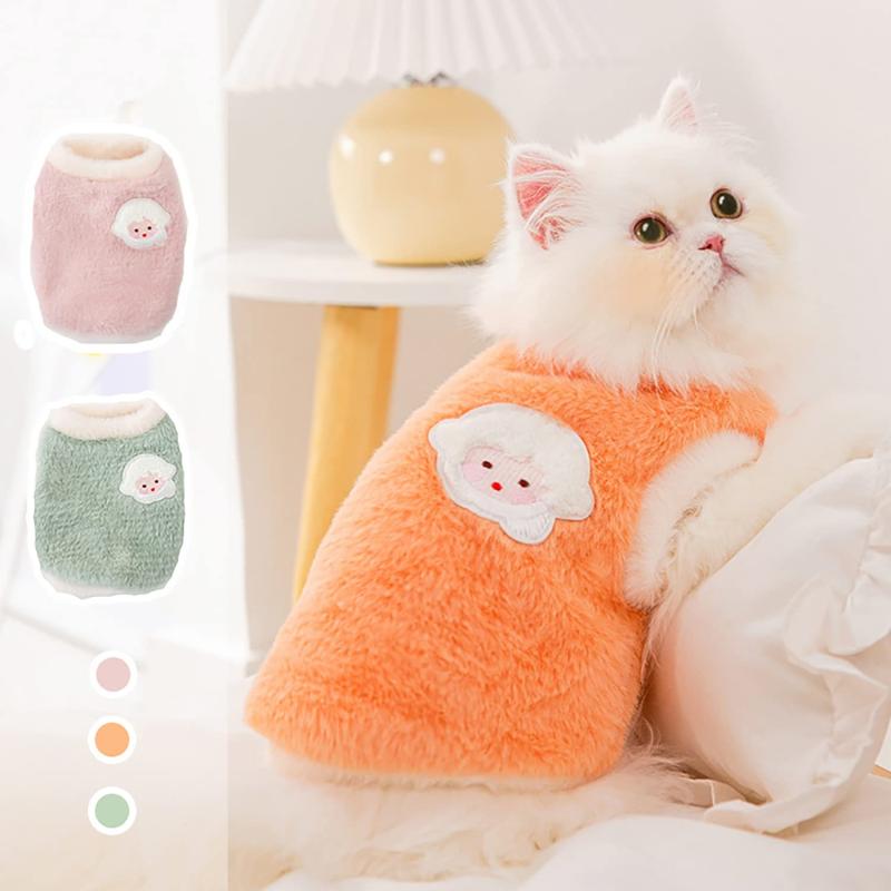 Tengcong 猫の服 犬用コスチューム 犬服 春秋冬暖かさ二本足可愛い おしゃれ中小型犬服ペット猫コスチューム💖サイズ：XS、S、M、L。模造ミンクベルベット素材、暖かくて、手触り良く、着心地も良く、着せやすいです。触り良くと通気性あって。とても可愛い、もっと保温がいいです。お散歩、お出かけなどに大活躍です💖シンプルなデザインとパステルカラーが可愛いデザインニットのセーターです毛まみれを避けるのために部屋着として使え、着やすいし、わがままなペットちゃんに脱着ことが易くなります。 冬も暖かくお留守番や、肌寒い日も元気にお出掛けにも最適です。💖軽くて暖かい生地、ざっくりした素材なので、秋から春先まで活躍しますよ。表地、裏地とてもソフトで快適な生地で、着心地も良く、着せやすいです。寒い冬でも、これで寒さ対策💖触り良く、伸縮性と通気性あって寒い時期のお散歩やお出掛けにも。絶妙な風合いと高品質は、履きやすく、スポーツを妨げず、保温性が高く、犬に暖かく快適な着用体験を提供します。💖普段着、休日、イベント、誕生日、記念撮影に適した変身服。あなたの愛犬と楽しい時間を過ごしてください。友人や親戚の犬へのプレゼントとしても人気があります。