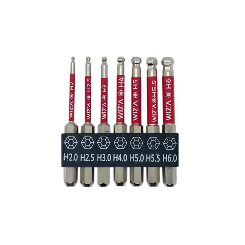 樂天商城 - WIZ'A アークランズ ボールポイントビットセット 7本組 レッド 65mm WZB-7-65