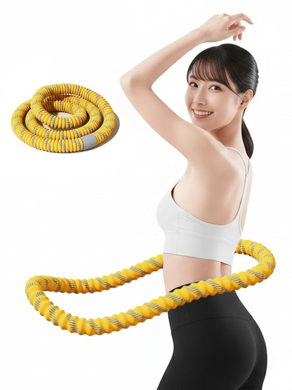 Rakuten - Achcozy 2026 新登場 1.5kg ソフトフラフープ 紐 ダイエット用 痩せる 人気 静音設計 そふとふらふーぷ 折りたたみ式 スプリング 呼啦圈 収納しやすい 室内外 男女兼用 新モデル 改良型 フィット