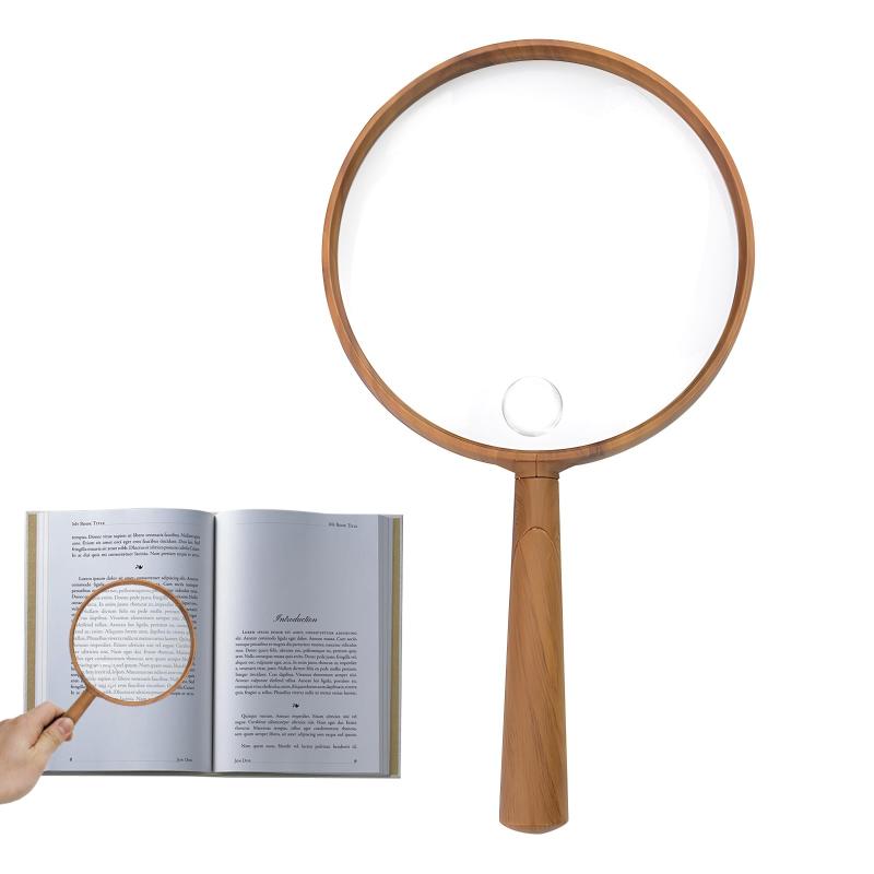 RICISUNG 手持ちルーペ 拡大鏡 2.5倍と10倍 直径110mm 虫眼鏡 拡大レンズ 手持ち ルーペ 大きく 見やすい 手持ち虫眼鏡 高倍率 携帯便利 取り外し可能 地図 雑誌 新聞 読書用 高齢者及び専門家使