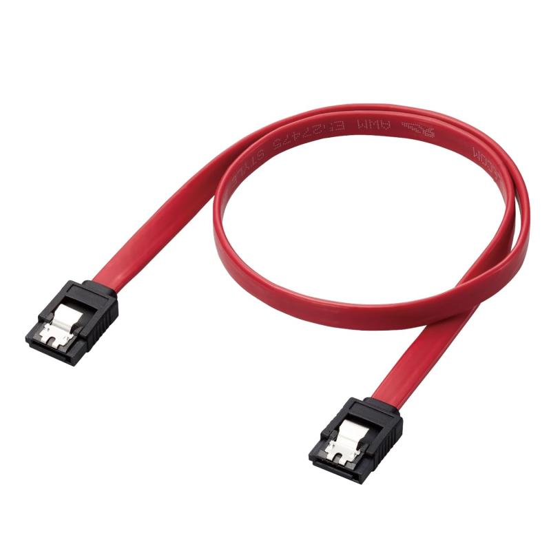 エレコム SATA ケーブル (ストレート-ストレート型) 50cm 6Gbps対応 狭い隙間での配線に適したフラット..