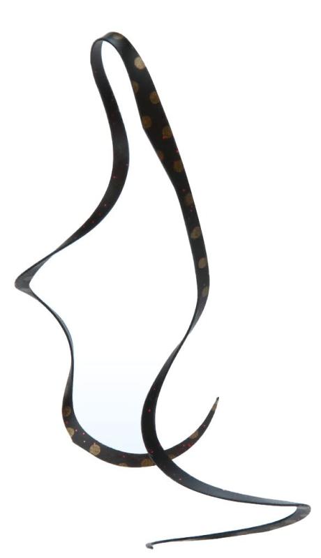 がまかつ(Gamakatsu) 桜幻 シリコンネクタイ 極細ショートカーリー #52 ソリッドブラックゴールドスポット