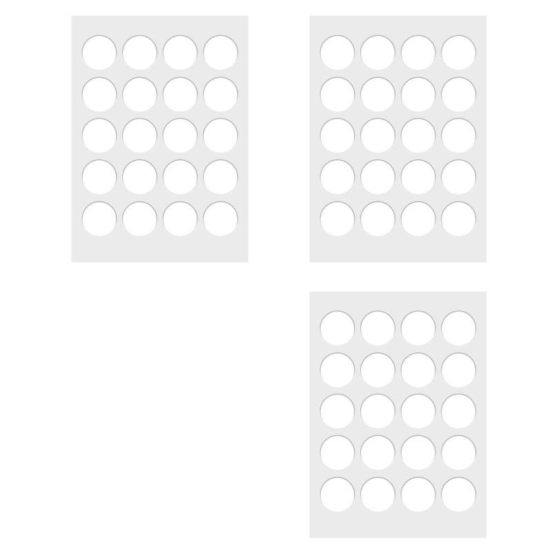 テーブルマット 60枚 デスクマット 滑り止めシート 透明 丸型 粘着シート 滑り防止両面シール 透明防滑シール 食卓 オフィス 家具固定用 保護マット