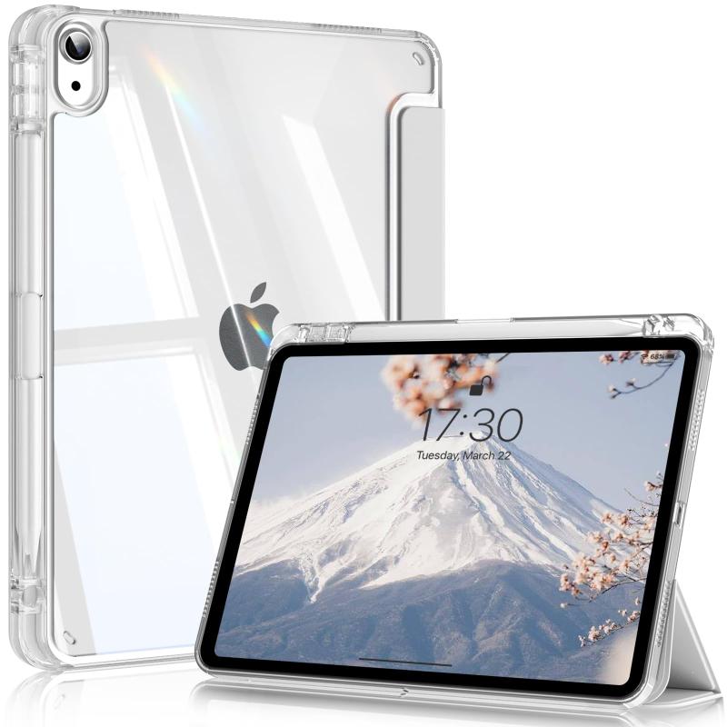 SQBEBS iPad 11世代 ケース (A16) 2025 iPad 第11/10世代 10.9インチ 2022 透明 アクリル カバー ペンシルホルダー付き