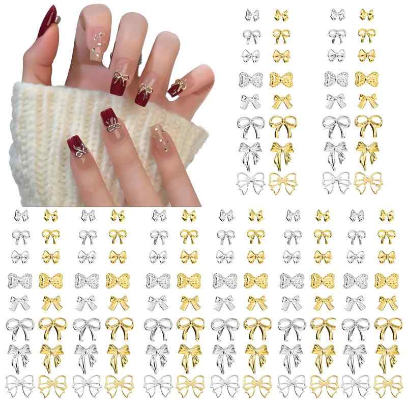 ネイルパーツ 60個セット 3D 立体 ヒョウ柄の蝶ネクタイ 蝶々リボン ネイル パーツ パール 可愛い ネイルアートパーツ ジュエリーパーツ ハンドメイド デコパーツ 樹脂 DIYハンドメイド