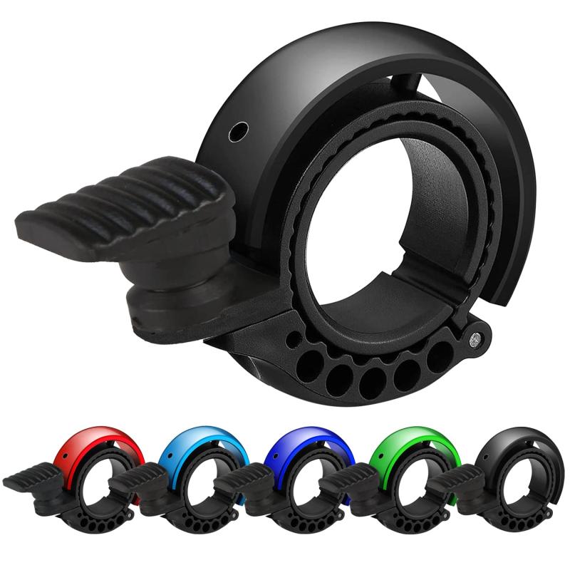 自転車 ベル サイクルベル バイクリングアラーム 大音量 隠れる式 軽量 耐久性 アルミニウム合金 リング型 爽やかな音色 ミニベル サイクル自転車 マウンテンバイク 折りたたみ自転車 クロ