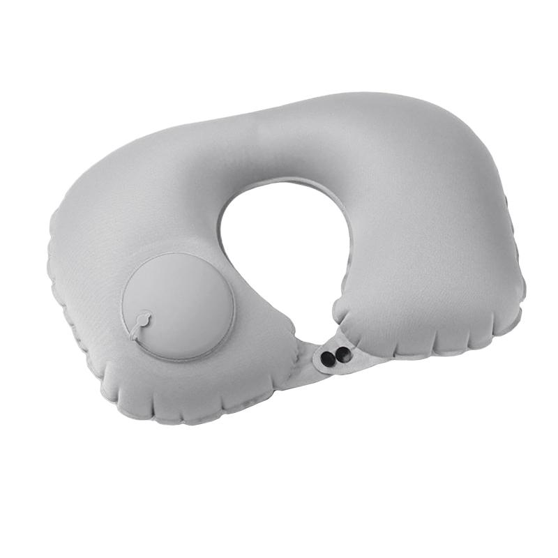 TRkin ネックピロー U型まくら コンパクト 携帯枕 U型 フィット感無段階調整 首枕 超軽量 エアーピロー..