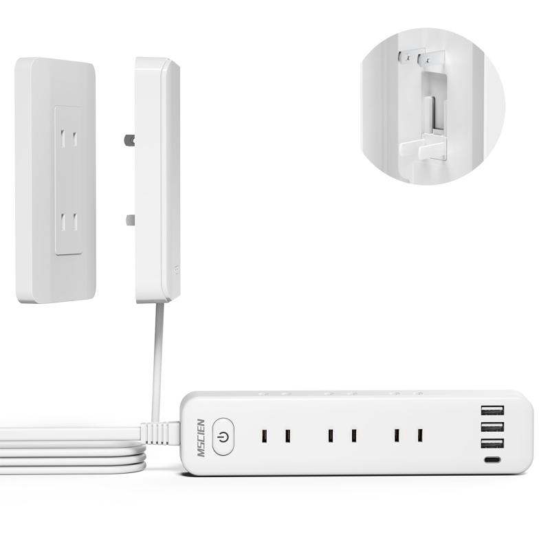 エムサインMscien コンセントカバー 電源タップ 延長コード 雷ガード 9個口 4個usb コンセントタップ