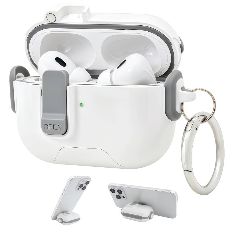 乐天商城 - Fairdproc AirPods Pro2 ケース 安全ロック AirPods Pro ケース 可愛い/かわいい 自動ポップアップ機能 落下衝撃保護/耐衝撃/全面保護 AirPods 第2/1世代 ケース （2023/2022/2019） スタンド機能