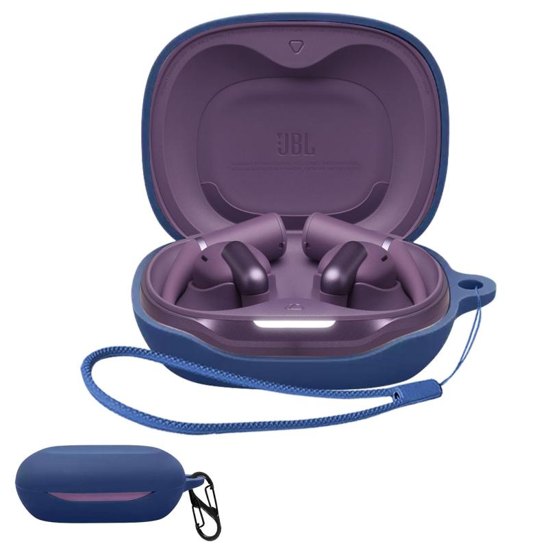 JIAYJP For JBL Sense Pro 用 ケース カバー軽量 薄型 滑り止め 収納カバー 全面保護 充電便利 JBL Sense Pro 保護ケース バー ブルー）