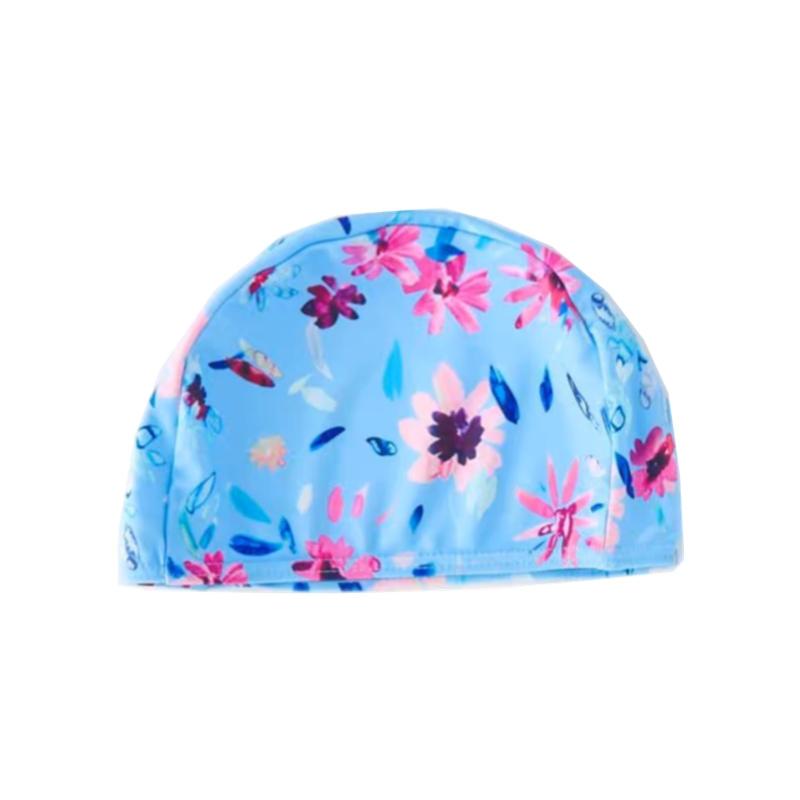 スイムキャップ キッズ 水泳キャップ 伸縮性良い 2-8歳子供用 水泳帽 UVカット 滑りにくい 水泳帽こども大きいサイズ 青花