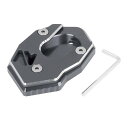 F FIERCE CYCLE サイドスタンド エクステンションパッド バイ キックスタンドパッド サポートプレートパッド CNC アルミニウム合金 Kawasakiに対応 Z900RS 2017 2018 2019に対応 グレー