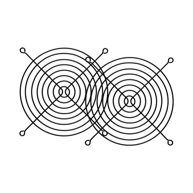 オウルテック ファンガード 14cm ケースファン用 金属製 2個セット ブラック OWL-FANGUARD14-2P