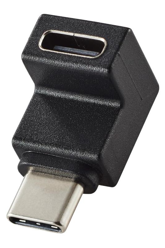 HITACHI - エレコム Type-C アダプタ L字 縦向き USB-C to C 変換コネクタ USB3.2(Gen2) 10Gbps 60w ブラック MPA-CFCMLAD02BK