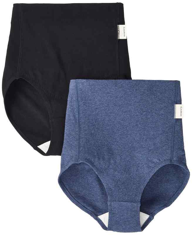 [犬印本舗] 産後ママのひっこめショーツ(2枚組) M ブラック+ネイビー SH2481(4.0)