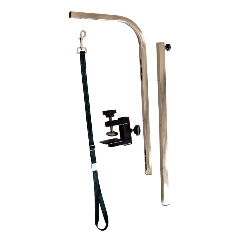 プチリュバン 分割 外付け アーム 万力 リード紐付き 高さ最大100cm トリミング台 犬 猫 小型犬 中型犬..