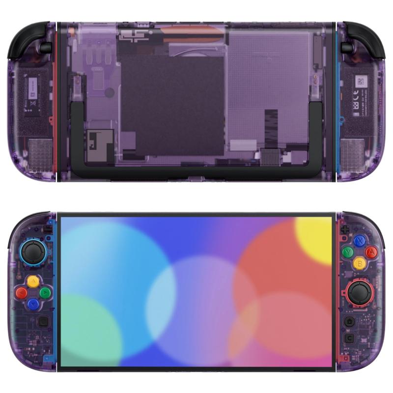 eXtremeRate Nintendo Switch 2対応用DIY交換シェルボタン、Joycon 2対応カスタムコンソール背面プレート＋コントローラーフェイスプレート デコレーションストリップ ABXY 方向キー付き エッセンス版