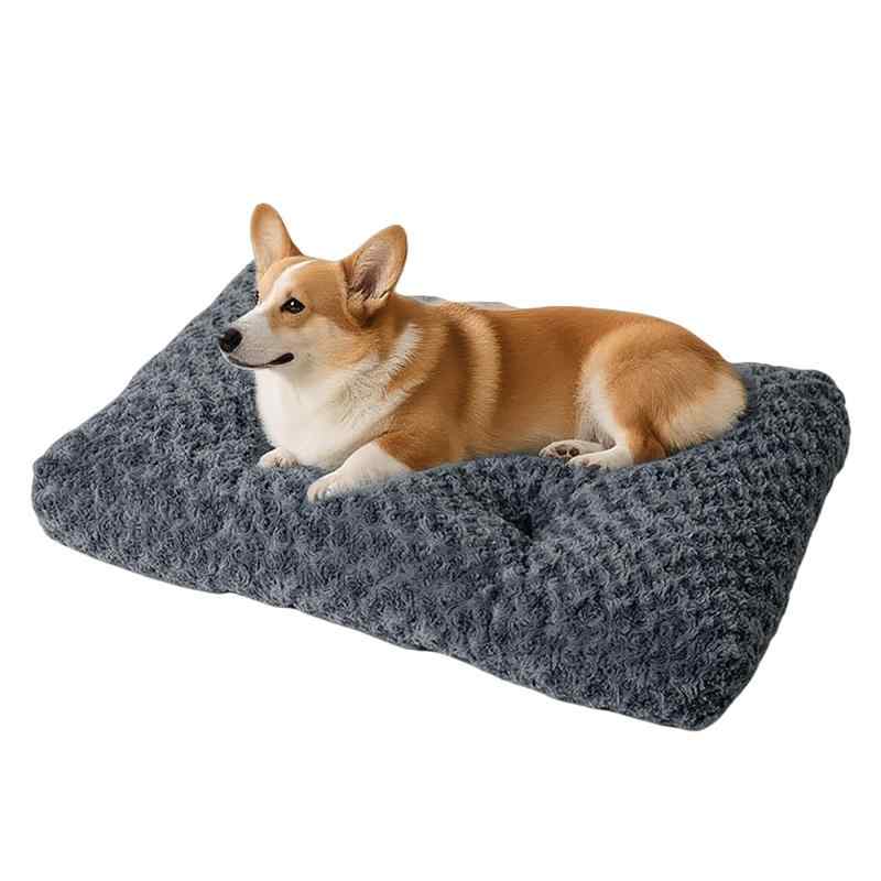 Innovista 犬 ベッド クッション 秋冬 ペットベッド 洗える 起毛 フワフワ 暖かい 滑り止め 毛が抜けにくい キャットベッド 寝床 ペットマット 小型犬 犬猫兼用 ダークグレー