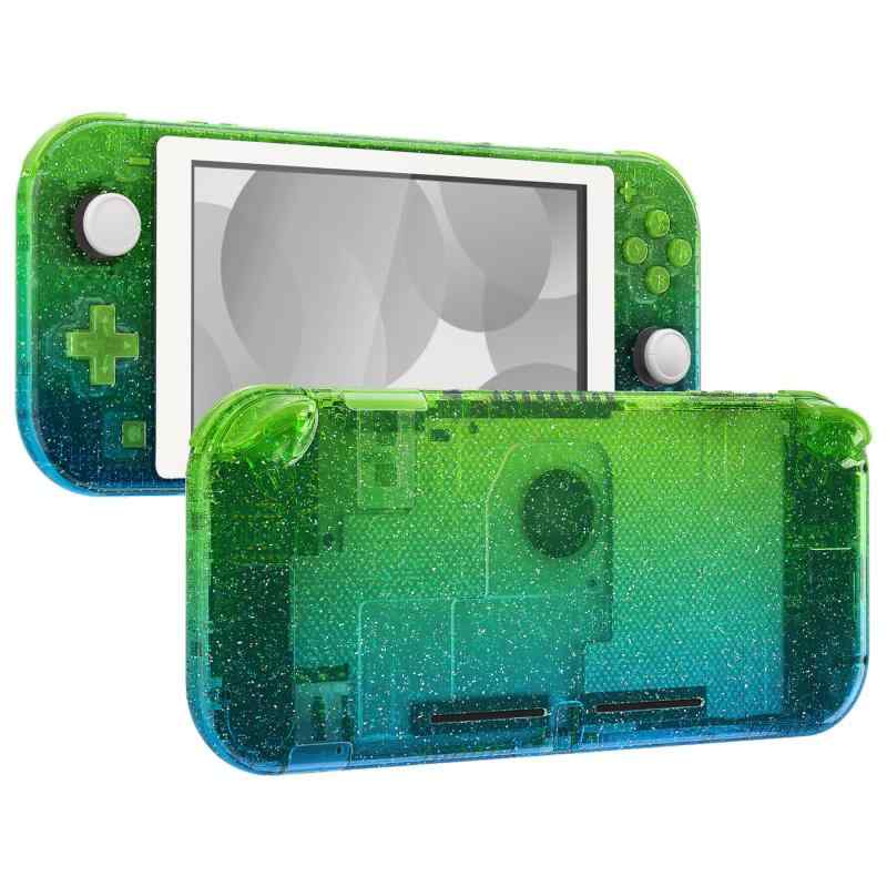 樂天商城 - eXtremeRate switch liteに対応用クリア素材のDIY互換するケースシェル、任天堂switchライトコントローラー修理キットハウジング/スクリーンフィルム付き、細かいラメswitchライトに対応用カスタム