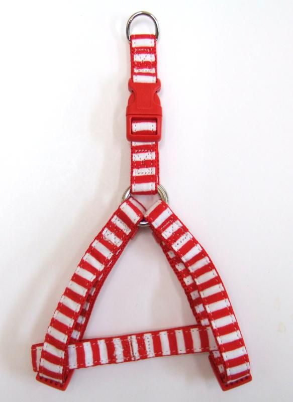 ONS ストライプハーネス #20 レッドホワイト (中型犬)