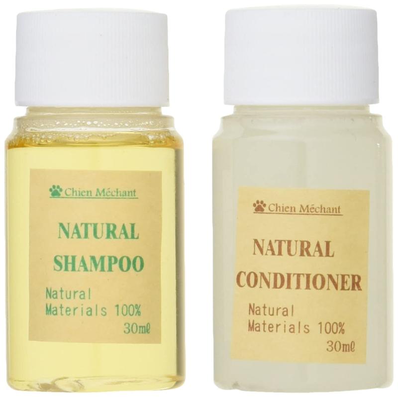 シャンメシャン (Chien Mechant) 自然のシャンプー&amp;リンス トライアルセット ペット用 30ml