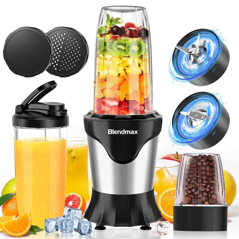 【10点セット・氷も砕ける】ミキサー ジューサー パワフル 850Wハイパワー コーヒーミル 一台多役 氷も砕ける 600ml&300ml ボトル ミルミキサー ブレンダー 持ち運び ボトルミキサー スムー