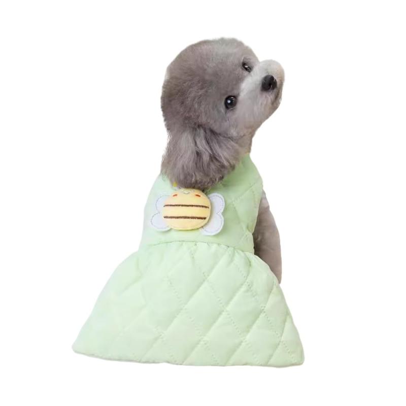 犬の服秋冬 愛い ペット服 ドレス 秋冬 犬服 ワンピース 犬の服 綿の服 裏起毛 小中型犬 ドッグウェア 人気 ファッション スカート 暖かい 厚い 犬洋服 お正月 クリスマス 寒さ対策 犬の服秋