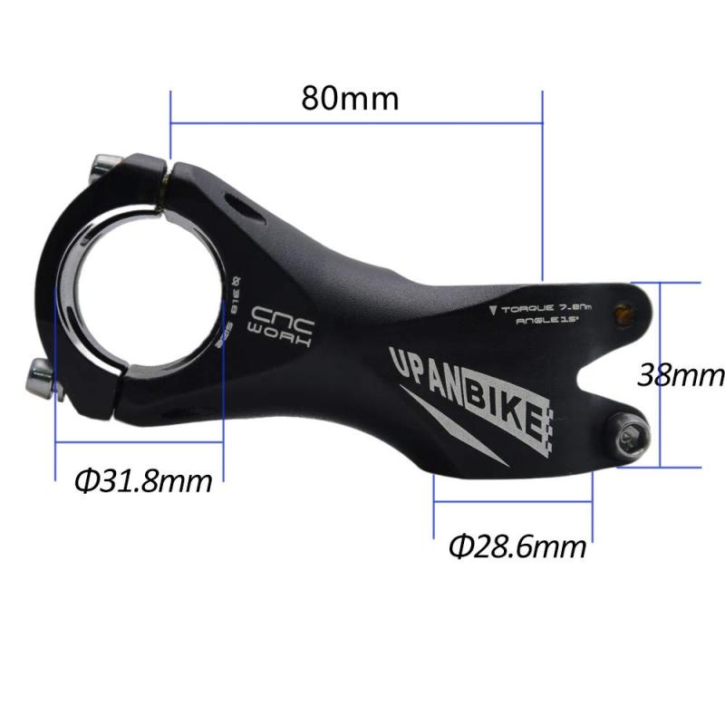 UPANBIKE 31.8mm 自転車ステム 15度 ハンドルバーステム 長さ80mm 自転車ステム マ...
