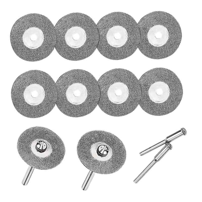 乐天商城 - HUIKKJP ミニダイヤモンドカッター ディスクカッター 直径22mm 10枚入り 2.35mm軸2本付 3mm軸2本付カッティングディスク ダイヤモンドビットブレードセット ミニルーター ルーター リューター用