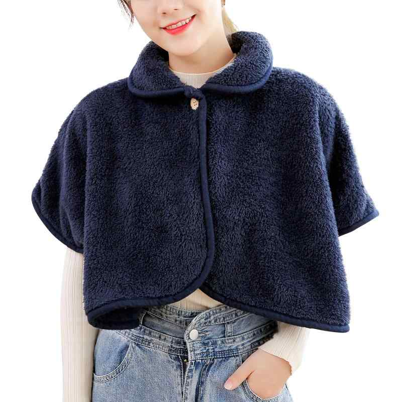 [レコーン] 肩当て 肩掛け ひざ掛け ブランケット 着る毛布 前開き ボア 裏起毛 シープタッチ 吸湿発熱 あったか 極暖 防寒対策 防風 節電 軽量 顔まですっぽり 部屋着 温めグッズ 男女兼用
