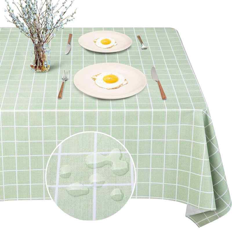 UmiHomeテーブルクロス ビニール 厚手 高級 おしゃれ テーブルカバー 撥水 加工 PVC製 正方形 tablecloth 汚れ防止 防水 防油 テーブルマット 高耐久 耐熱 上品質 北欧 お手入れ簡単 ずれにくい