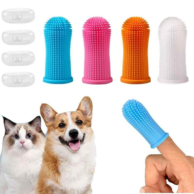 TerraShine 犬 歯ブラシ ペット歯ブラシ ペットフィンガー歯ブラ シ 指サック 360°歯ブラシは 猫用歯ブ ラシ 柔らかい ペット用口腔ケア 歯周病 予防 猫犬通用