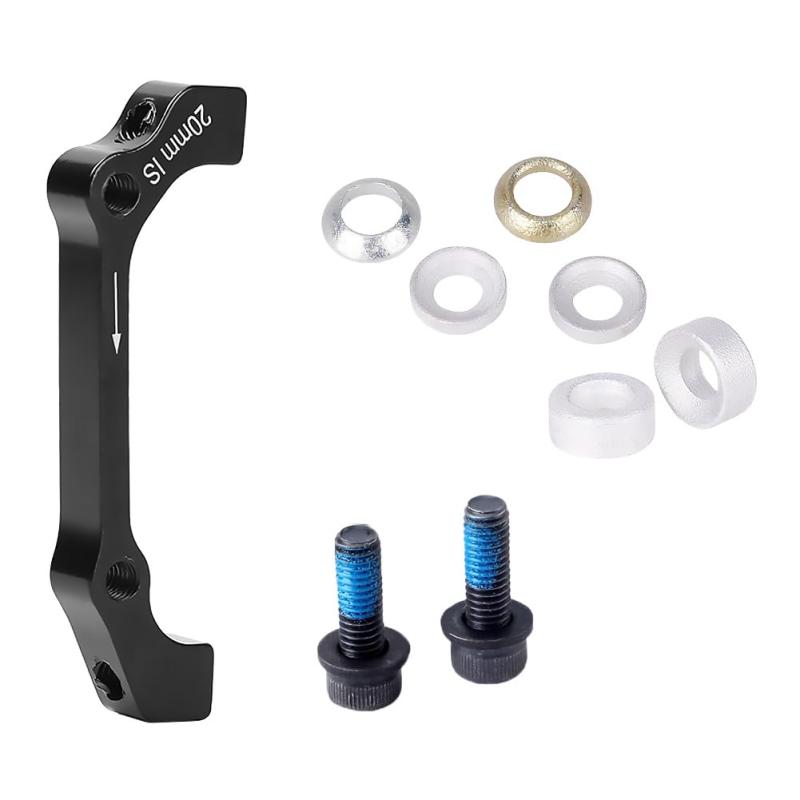 Kigauru 自転車ディスクブレーキマウントブラケット アルミニウム合金 ブレーキマウントキャリパーアダプター B-F180/R160 ディスクブレーキブラケット 付する ネジ取り付けキット