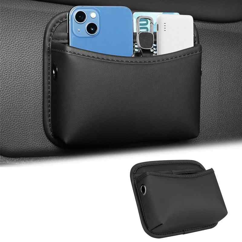 XCF 車用収納ポケット 小物入れ 車 収納 シートサイドポケット 便利グッズ 車用サイドバッグ 取り付け簡単 PUレザー カー用品 スマホ収納ボックス ペースト式の設計 車内 収納ポケット