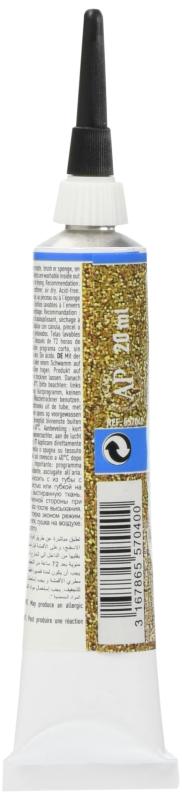 ぺべオ(Pebeo) ラメ入りの立体的な線やドットが描ける布用絵具 セタカラー3Dグリッター色 20ml リッチゴールド 40